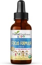 Suppléments de focus et d'attention 1oz - Suppléments de focus avec Ashwagandha pour les enfants & Extrait de moringa naturel pour un esprit serène et génie - Vitamines de focus non OGM pour les enfants - Fabriqué aux États-Unis