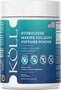 KÖLL Marine Collagen Peptides Poudre (300g) Collagène sans sucre non aromatisé pour les femmes et les hommes, 10 000mg Supplément hydrolysé, source sauvage, non-OGM, 0% Préservatifs de type 1 pour la santé des os et de la peau