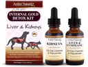 AMBER NATURALZ Internal Gold Detox Kit for Dogs, Cats, Birds, Rabbits, and Guinea Pigs | Herbal Support for Liver and Kidney Health | Natural Aid for Liver and Kidney Functions