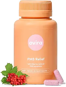 OVIRA PMS Supplément pour les femmes.Extrait Vitex Berry pour les crampes d'époque, le soutien de l'humeur et la sensibilité mammaire.