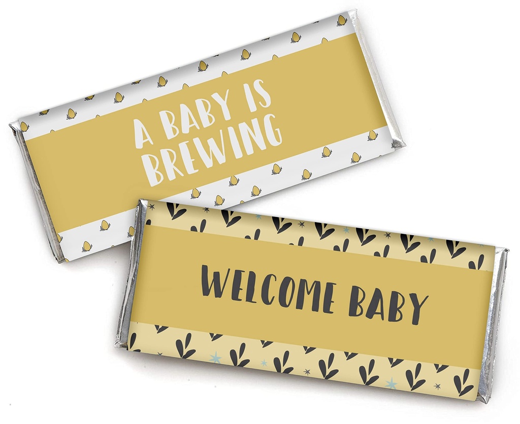 Chocolate Bar Wrapper Labels for Baby Shower Bird, Theme Chocolate Bar Wrapper Labels- Pack of 30 Pcs (No Candy)