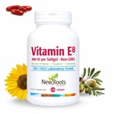 NEW ROOTS HERBAL Vitamine E 400 UI Capsules de tous les 8 types de vitamine E pour le cerveau et le soutien de la vision.
