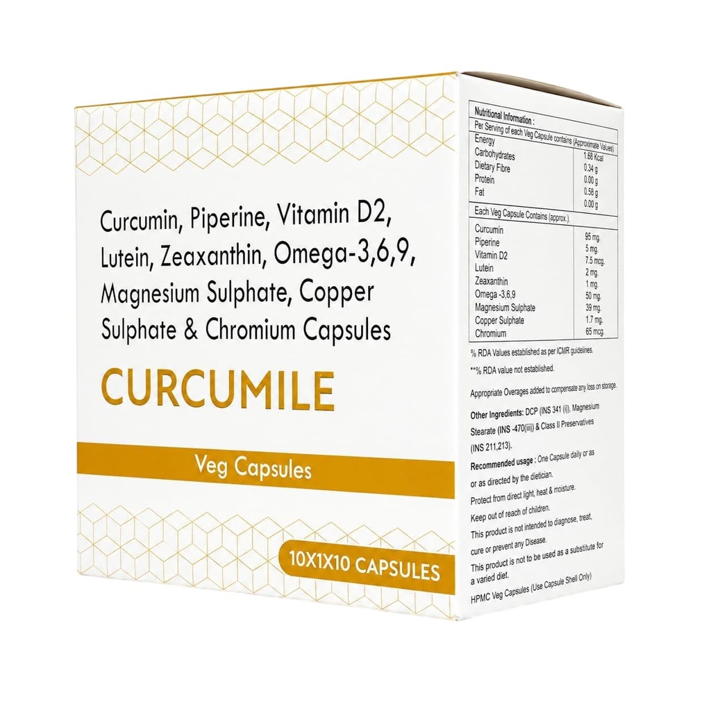 Antioxidants Veg Capsules with Curcumin, Omega 3,6,9 and Multivitamins for Adult Male and Female
