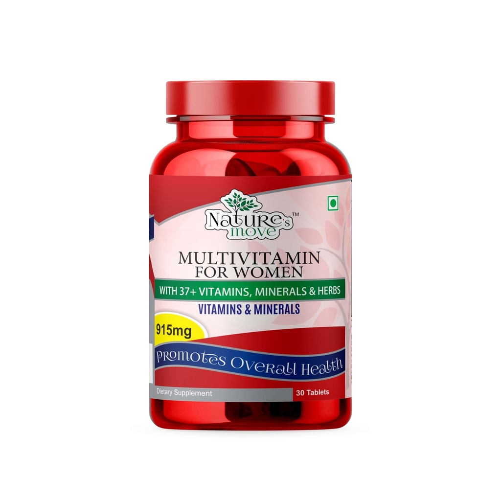 Natures Move Multivitamin for Women 950mg | 30+ Vitamins, Minerals & Herbs (30 Tablets)