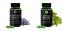 Grape-seed-extract-60-vegetarian-capsules, Ginkgo-biloba-vegetarian-capsules Combo | Convenient Nutrition & Wellness Routine | Multi-Product Pack