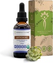 Secrets de l'artichaut de Tribe USDA Organic (extrait sans alcool, gouttes à base de plantes de haute puissance) Fabriqué à partir d'artichaut biologique 100% certifié (Cynara scolymus) Feuille séchée 2 oz