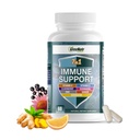 GreeNatr Supplément de soutien immunitaire avec vitamine C, D3, Zinc 50mg, Quercetin, Echinacea Purpurea, Sambucus Elderberry et Ginger pour la défense immunitaire complète - 60 capsules (1 bouteille)