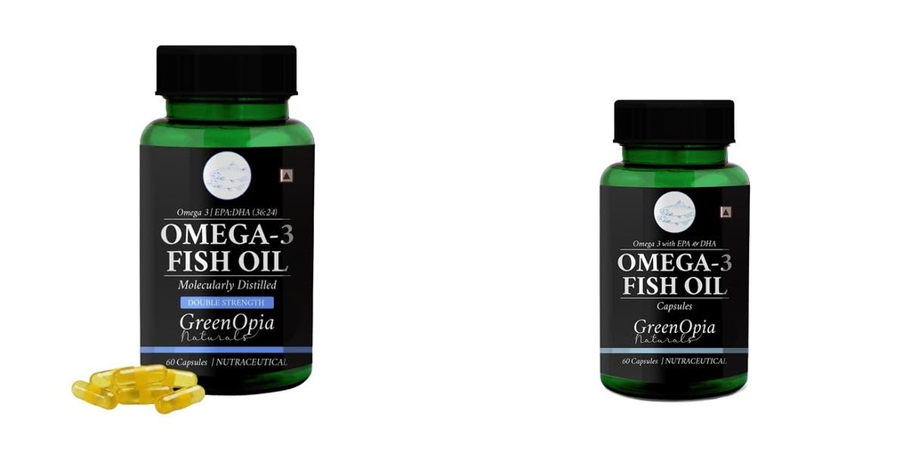 Fish-oil-double-strength, Fish-oil-capsules Combo | Convenient Nutrition & Wellness Routine | Multi-Product Pack