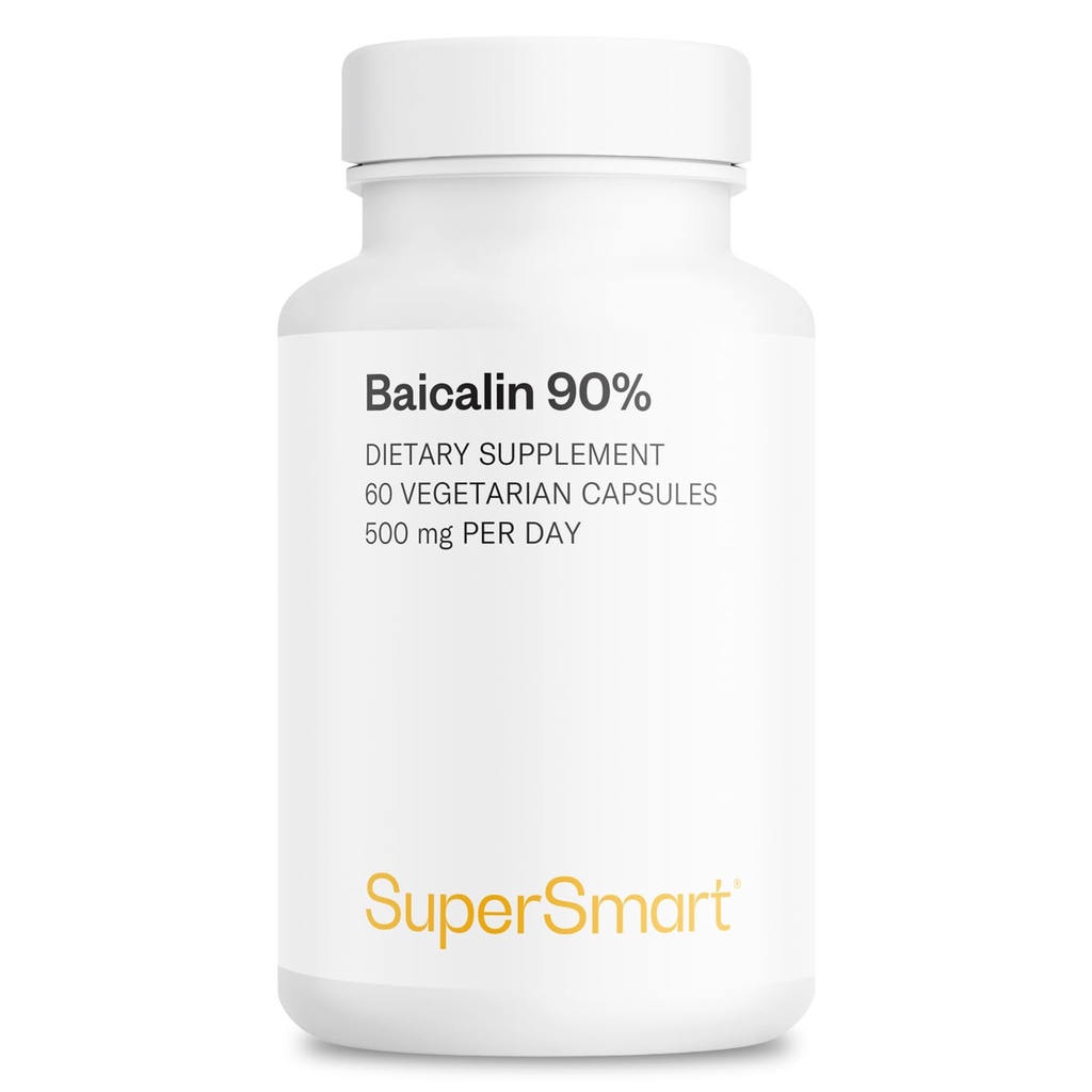 Supersmart - 90% Baicalin 500mg par jour (Scutellaria Baicalensis) - Supplément à l'extrait de Skullcap chinois