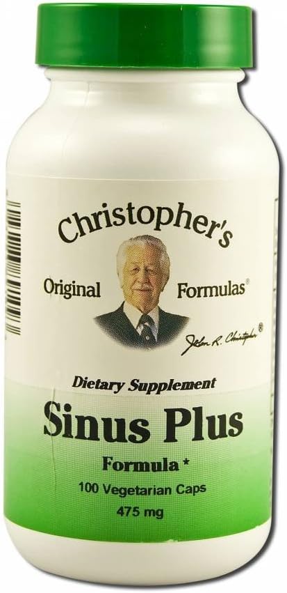 Christopher's Original Formulas Sinus Plus, Sinus Support Capsules, Whole Herb Synergistic Blend, 100 Count