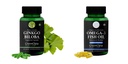 Ginkgo-biloba-vegetarian-capsules, Fish-oil-double-strength Combo | Convenient Nutrition & Wellness Routine | Multi-Product Pack