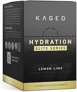 Electrolytes kaged, hydratation Elite, supplément de poudre d'électrolyte Premium, entraînement intra, post entraînement, citron Lime, 14 paquets de voyage