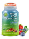 Multivitamine quotidienne sans fer, multivitamine méthylée pour les femmes et les hommes, faite avec des fruits et légumes, complexe B, probiotiques, enzymes, CoQ10, Omégas, curcuma, non-OGM, 180 Compte