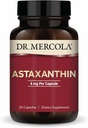 Dr Mercola Astaxanthine biologique - 4 mg Astaxanthine - Support puissant antioxydant - Extrait de microalgues organiques - Non-OGM, sans gluten et sans soja - 30 capsules (30 portions)