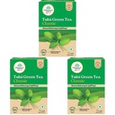 A TATA Product - Organic India Tulsi Green Tea Classic - 25 Tea Bags, Uplifts Mood, Rich in Antioxidants, Blend of Rama, Krishna & Vana Tulsi, Certified Organic (Pack of 3)
