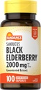 Sundance Sambucus Black Elderberry Capsules $ 2000mg $ 100 Comte $ Supplément sans OGM et sans gluten