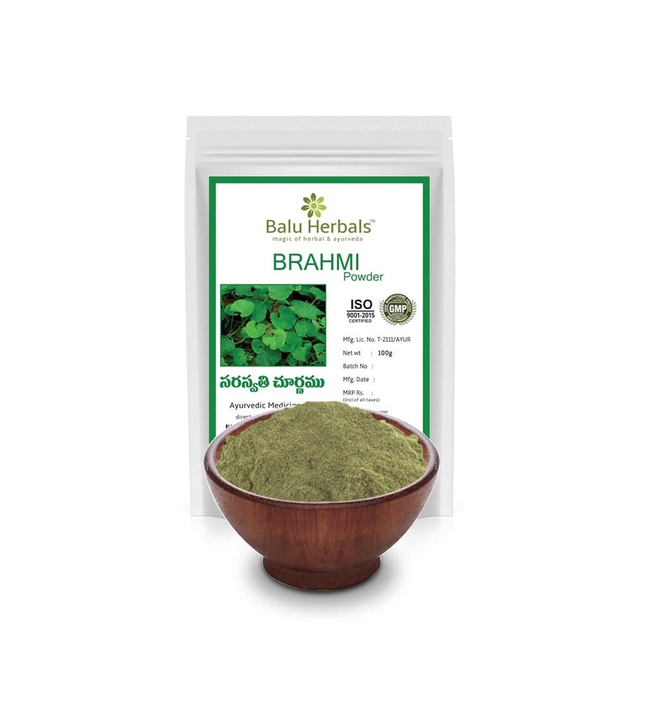 Balu Herbals Brahmi (Saraswathi) Powder, 100G