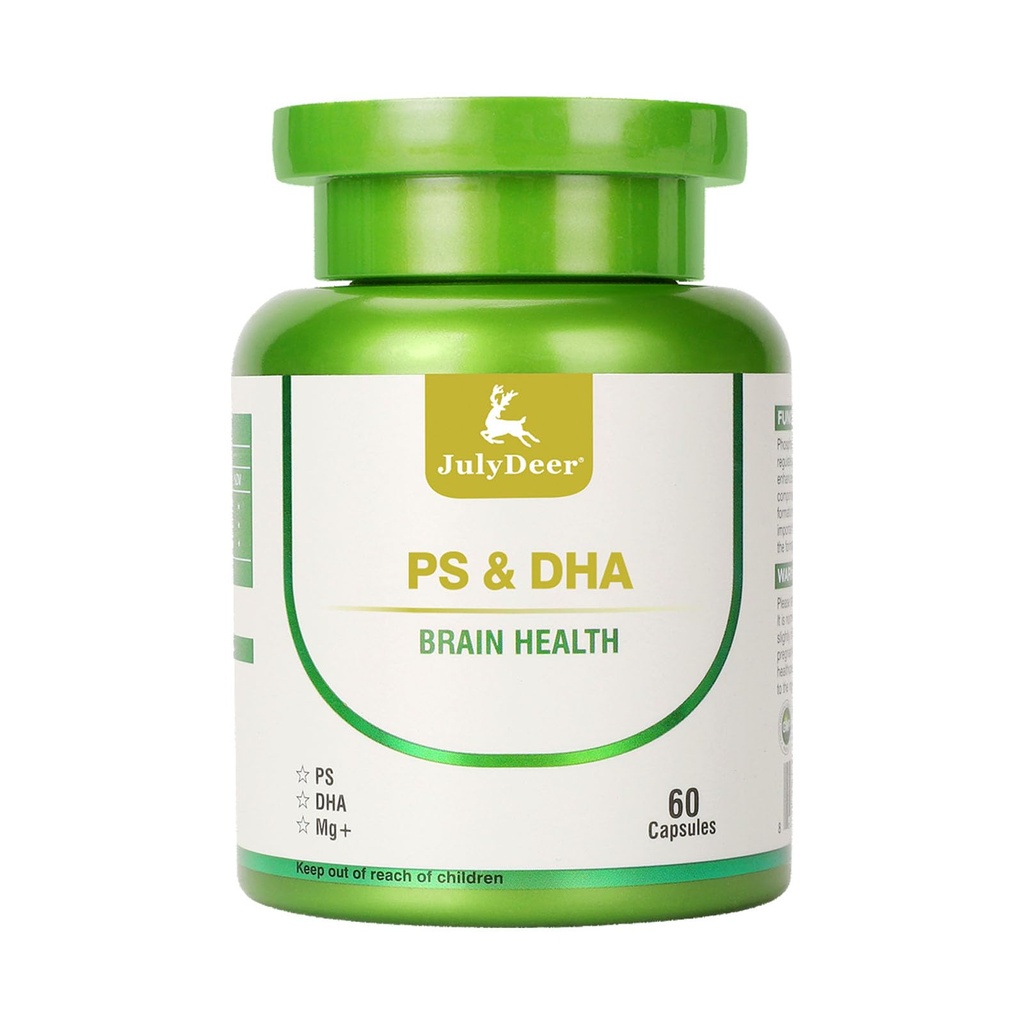 L-thréonate de magnésium -100mg, DHA-100mg, Phosphatidylsérine-40mg, Suppléments complexes de magnésium pour les enfants âgés Santé cérébrale et soutien cognitif Améliorer le cerveau - 60 capsules