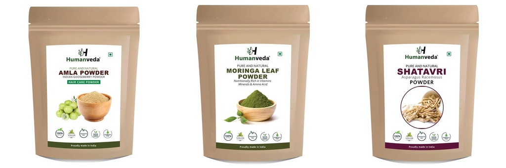 Amla With Moringa With Shatavari Herbal Supplement Blend Powder | Ayurvedic Herbal Mix for Daily Wellness Support | Natural Plant Based for Men & Women Pack of 3