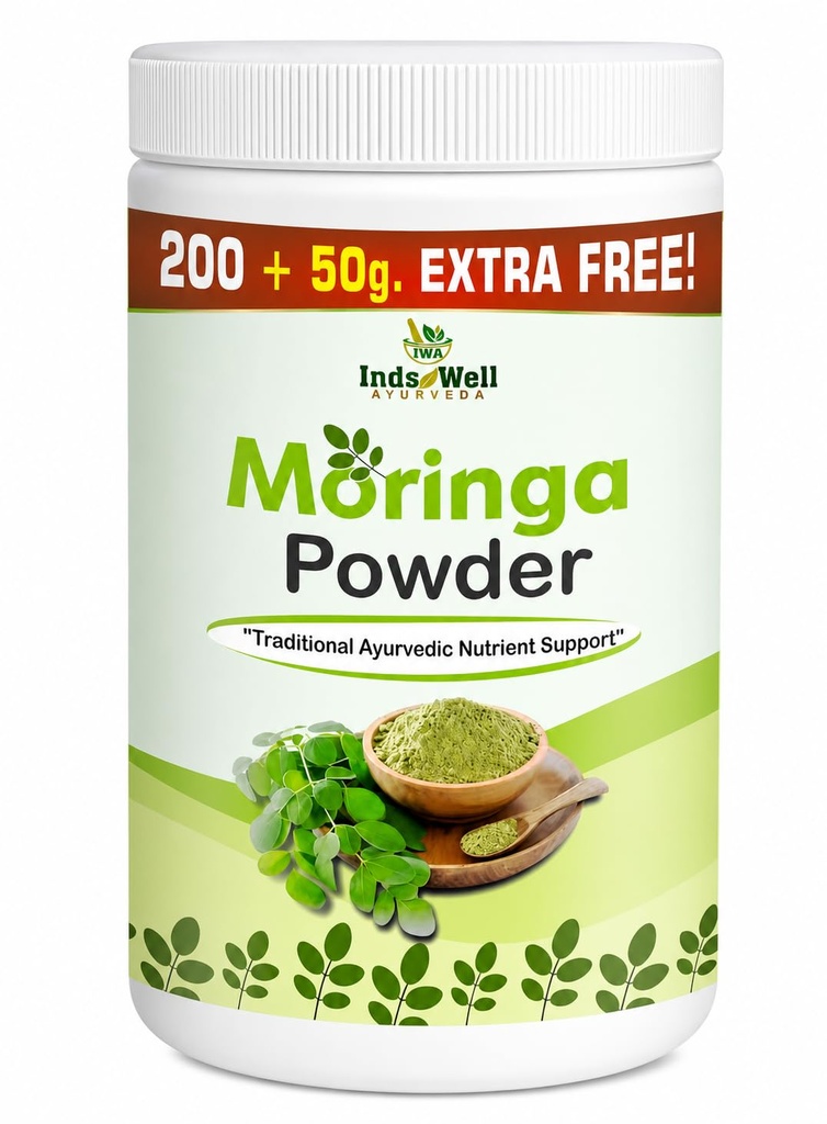 Moringa Powder - 200G+ 50G Extra, Essential Nutrition Superfood, Helps Naturally Boost Energy Levels, Improves Stamina & Vitality, Rich In Vitamins & Minerals, Lab Tested