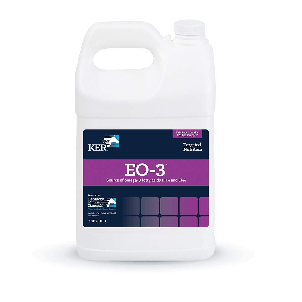 Kentucky Equine Recherche EO-3: Source des acides gras oméga-3 DHA et EPA pour les chevaux, 1 gal (128 portions)