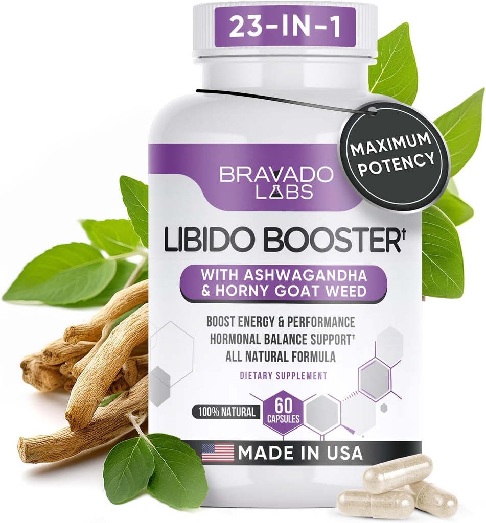 Libido Enhancer Supplement - Female Libido Booster for Women - Drive, Energy, Mood, Intimacy and Performance Enhancement Pills - with Maca Root, Ashwagandha, Dong Quai - 60 ct
