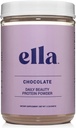 Poudre de protéines de collagène de chocolat Ella pour femmes - Poudre quotidienne de protéines de beauté avec des peptides de collagène de gazon - Non-OGM, sans gluten, sans édulcorants artificiels - 20 portions