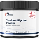 Designs for Health Taurine + Glycine Powder - Amino Acids for Healthy Aging - Supports Cellular, Metabolic & Heart Health - Non-GMO Unflavored Amino Acid Powder (250 g)