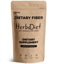 Herbadiet Dietary Fibre Complex |100 gram | Natural Formula with Psyllium, Oat Bran & Pectin | Digestive Bowel Health Detox Supplement