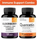 Sandhu's Immune Support Combo | Elderberry & Quercetin Capsules Bundle | Supports Immune Health