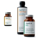 Ensemble ALGAECAL - Vitamine D3 Complete (1000 UI) + Vitamines K2, E & A et Calcium à base végétale pour les os plus forts et l'huile de poisson Oméga 3 1200mg EPA DHA