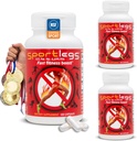 SPORTLEGS Fast Fitness Boost Pre Workout pour les hommes et les femmes, supplément acide lactique, carburant d'endurance sportive, suppléments d'endurance pour les coureurs - NSF certifié pour le sport, bouteille 120-Capsule, pack de 3