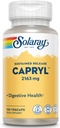 SOLARAY Capryl-Release prolongée Acid Capryl-Release Responsibility Gastro-intestinal Healthy Tract Support de 16 portions 100 VegCaps