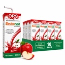 Electrorush ORS Ready to drink | WHO Recommended Formula | Apple Flavour, Pack of 10(200 ml each)