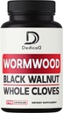 Sweet Wormwood Capsules 1500mg avec Noyer Noir & Cloves - 240 Capsules Vegan - Artemisia Annua Supplément pour l'immunité