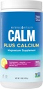 Vitalité naturelle Calme, supplément de magnésium et de calcium, poudre de mélange de boisson soutient une réponse saine au stress, sans gluten, végétalien et non-OGM, citron framboise, 16 oz