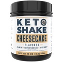 16oz Cheesecake Keto substitut de repas Shake - faible teneur en glucides Keto mélange de poudre de protéines, haute teneur en protéines de gras Shake with MCTs from Coconut Oil Powder, Collagen Peptides and Real USA Cream Cheese - 2 Net Carbs