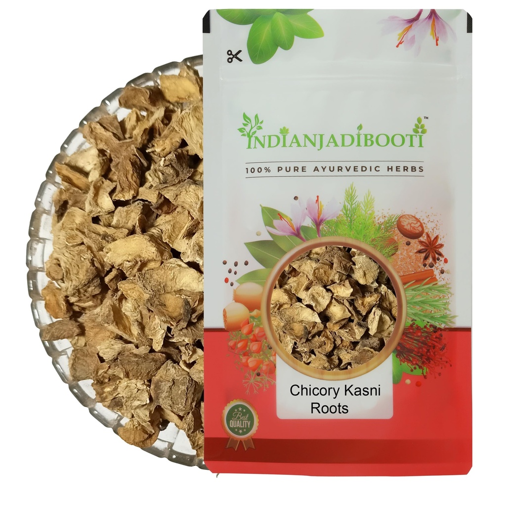 IndianJadiBooti Pure Kasni Jadd (Chicory Root) | Raw Whole Kasani for Hepatic Wellness, Prebiotic Gut Detox & Bitter Liver Tonic | (100 Grams) | Pack Of 2