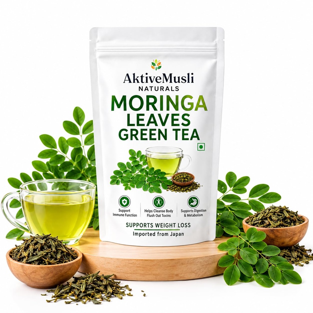 Moringa Green Tea with Moringa Leaf, Vetiver Root & Hibiscus Herbal Tea