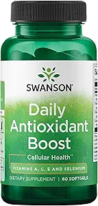 Swanson Vitamines A C E & Sélénium - Promotion de la santé cellulaire et du soutien immunitaire - Soutienne la nourriture naturelle défensive - (60 Softgels)