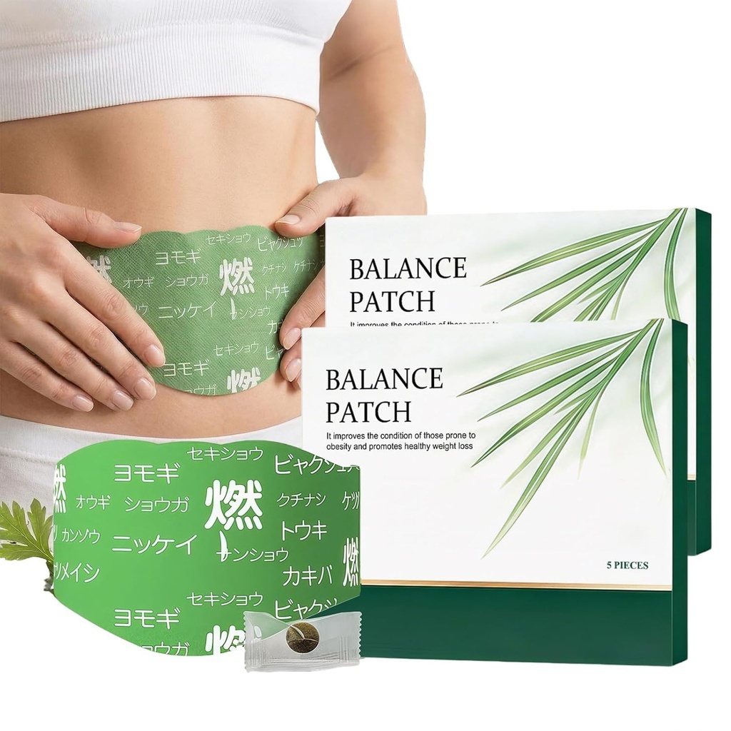 Herbal Waist Support Belly Button Patch | Plant Based Japanese Style Adhesive Sticker for Daily Wellness Routine and Comfortable Topical Use, 5 Pcs