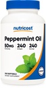 Nutricost Huile de menthe poivrée softgels (240 SFG) (50 MG) - Sans gluten, testés par une tierce partie et sans OGM