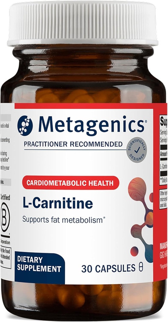Métagène L-Carnitine - Supplément acide amino pour soutenir le métabolisme des graisses* - 30 portions