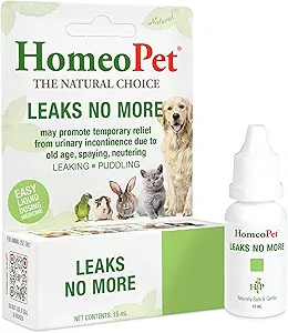 HomeoPet fuites Plus, sûr, doux et naturel Cat et chien Incontinence urinaire Relief, 15 Milliliters