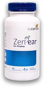 Zen Ear Acouphène Relief pour les oreilles à sonner - Supplément à base de plantes à base de magnésium, zinc, complexe B, bioflavonoïdes - Réduire le bruit et promouvoir la clarté - 60 comprimés (30 portions)