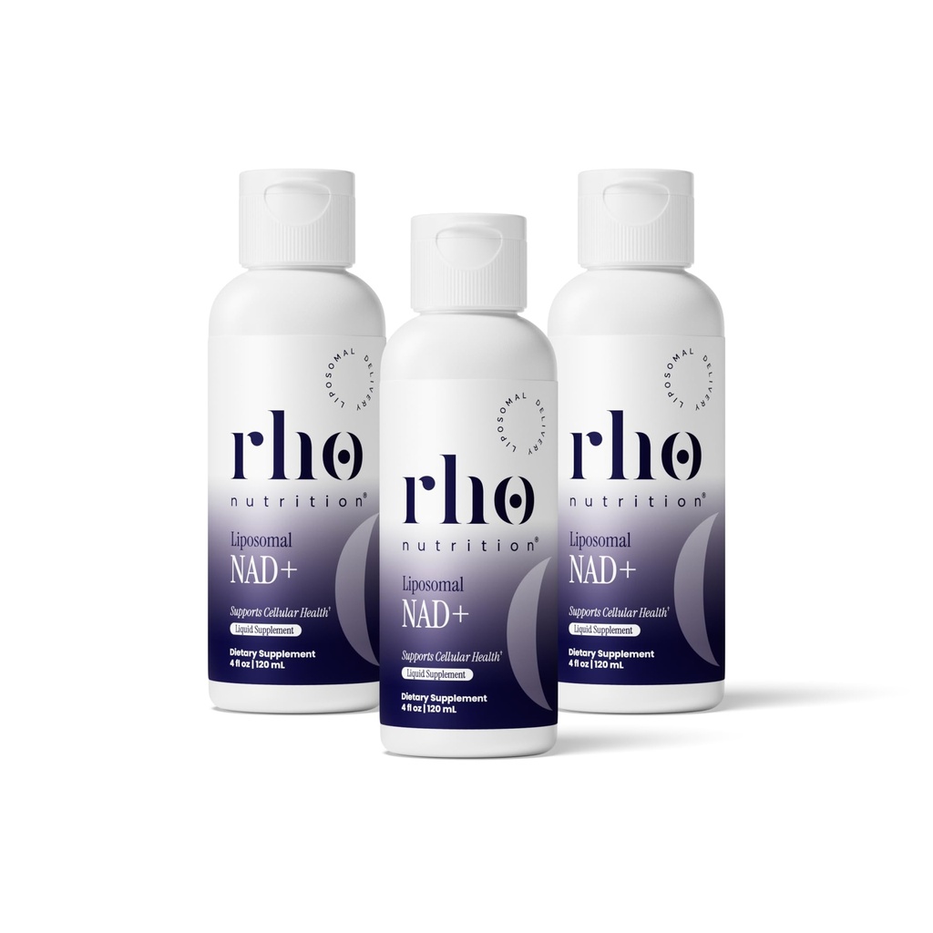 Rho Nutrition Liposomique NAD+ – Supplément liquide conçu pour soutenir l'absorption – Forme active de NAD+ Aide à soutenir la santé cellulaire normale, le vieillissement en santé, le métabolisme de l'énergie et la vitalité – 3 Pack