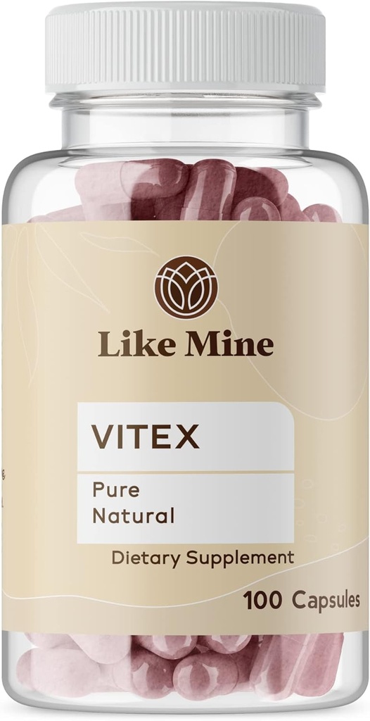 Like Mine Vitex (100 Capsules), Pure & Natural, No Additives or Fillers, Herbal Supplement