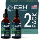 E2H Chlorophyll Liquid Drops - Energy Booster, Digestion, Immune System Support and Internal Deodorant - Vegan - Gluten Free - Non-GMO - (2 Bottles)