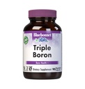 Bluebonnet Triple Boron 3 mg Trace Mineral Bone Support - Supplément boron pour hommes et femmes avec aspartate de citrate et glycinate - Vegan, non-OGM - 90 Capsules végétariennes, 90 jours d'approvisionnement