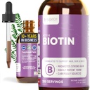 Rejuvica Health Active Biotin - Supplément de biotine liquide avancé - 5000mcg Support cheveux peau et ongles